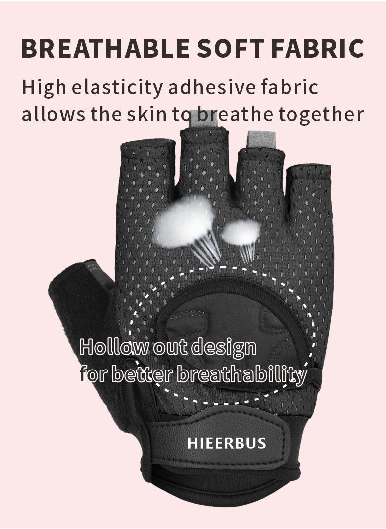 Breathable Workout Gloves, Weight Lifting Gloves for Gym, Cycling, Exercise, Fitness and Training, with Excellent Grip and Cushion Pads