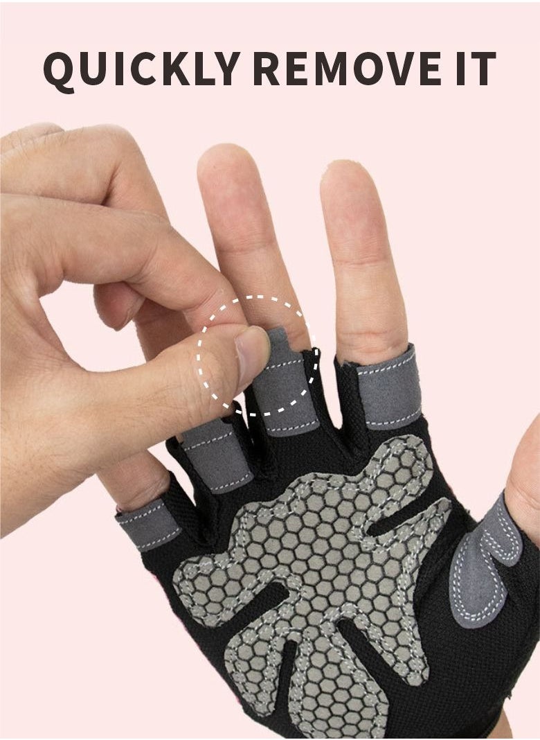 Breathable Workout Gloves, Weight Lifting Gloves for Gym, Cycling, Exercise, Fitness and Training, with Excellent Grip and Cushion Pads
