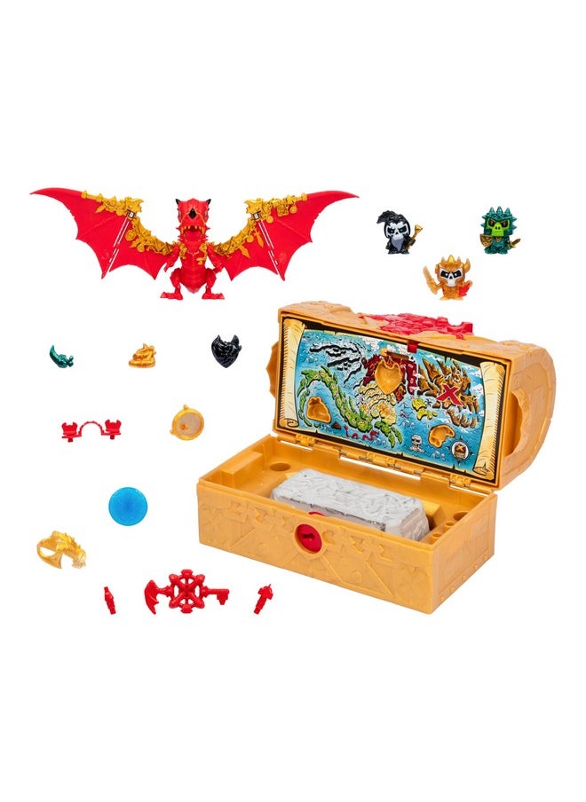 Treasure X Treasure X Lost Lands Dragon's Realm Mystery Treasure Chest | Unlock the chest & reveal 25+ surprises! Smash the Dragon Block, Solve the Puzzle, & Insert the Dragon Eye to reveal the Ultimate Surprise  - Image 1
