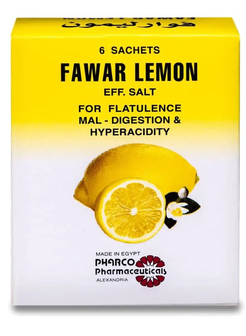 Pharco Pack Of 3 Fawar Lemon Effervescent Sachets 6 Pcs  - Image 3