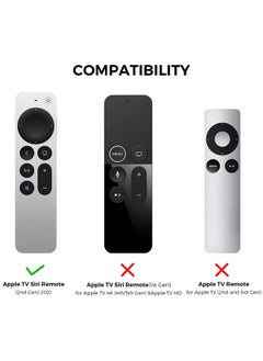 Ahastyle Case Compatible With 2022 Apple Tv 4K Hd Siri Remote 3Rd Generation [Airtag Holder Built In] All Around Cover Apple Tv Remote Siri Remote (2Nd) And Airtag (Black)  - Image 3