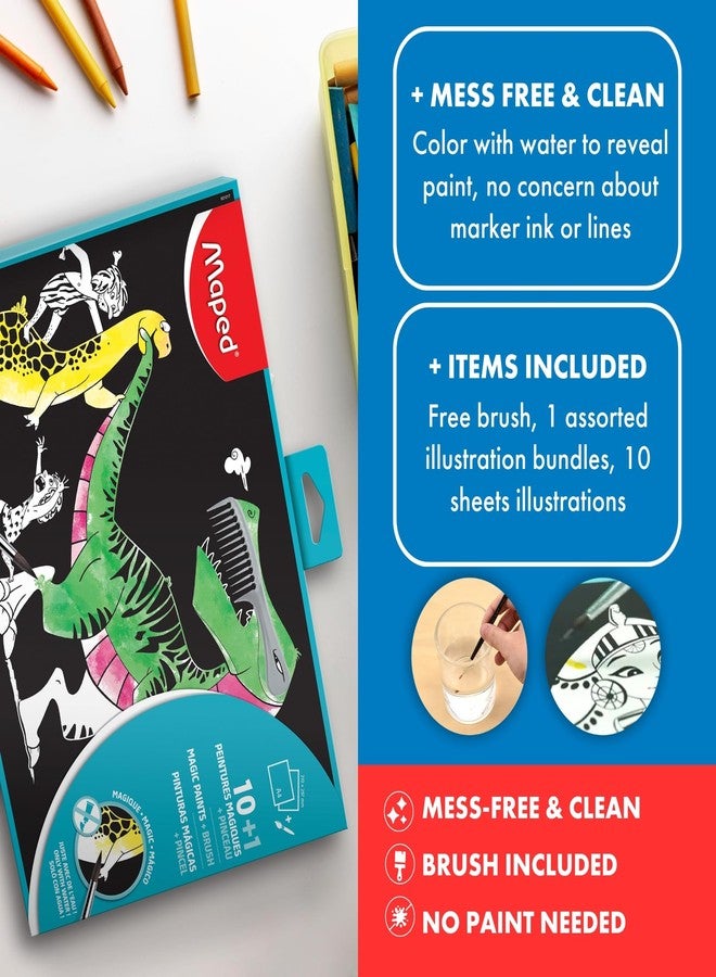 Maped Magic Paint, Cardboard Sleeve, 10 Sheets + 1 Brush, Multicolor (831217) - Image 4