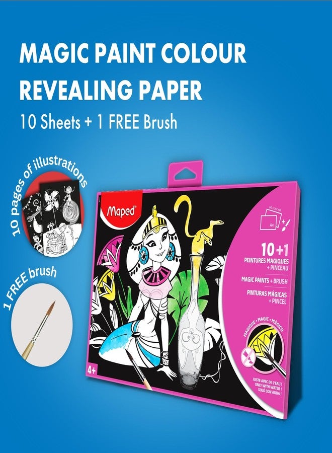 Maped Magic Paint, Cardboard Sleeve, 10 Sheets + 1 Brush, Multicolor (831217) - Image 2