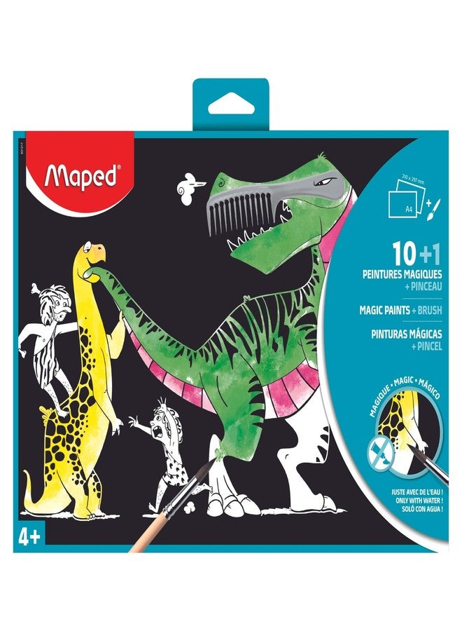 Maped Magic Paint, Cardboard Sleeve, 10 Sheets + 1 Brush, Multicolor (831217) - Image 1