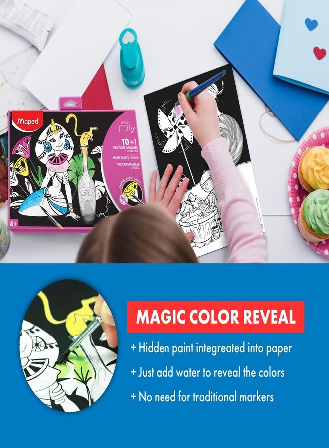 Maped Magic Paint, Cardboard Sleeve, 10 Sheets + 1 Brush, Multicolor (831217) - Image 3