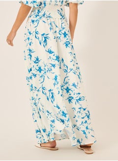Styli All-Over Print Flared Maxi Skirt  - Image 4