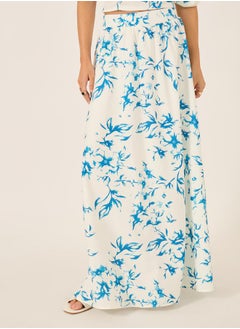 Styli All-Over Print Flared Maxi Skirt  - Image 2
