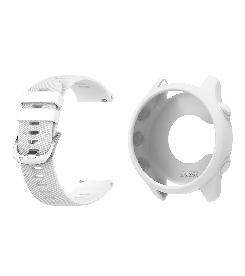 Grey Silicone Case and Watch Band Set Forerunner 255 265 Quick Release Strap - Image 3