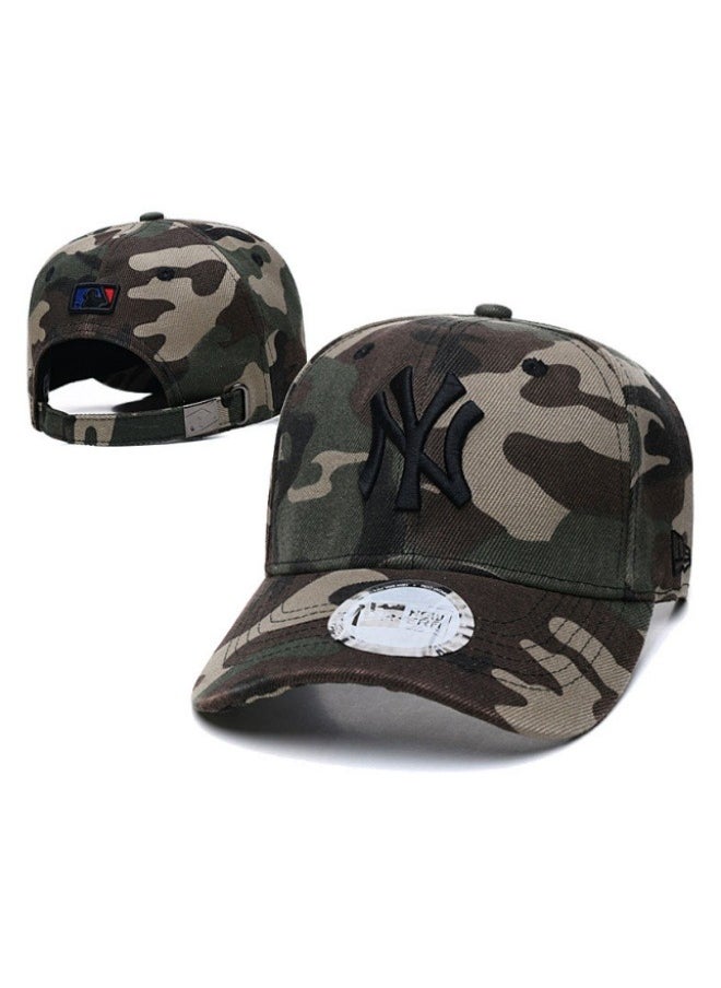 NEW ERA - New Era MLB New York Yankees sun hat, mesh hat, outdoor men's and women's sports duckbill hat camouflage military green - Image 1
