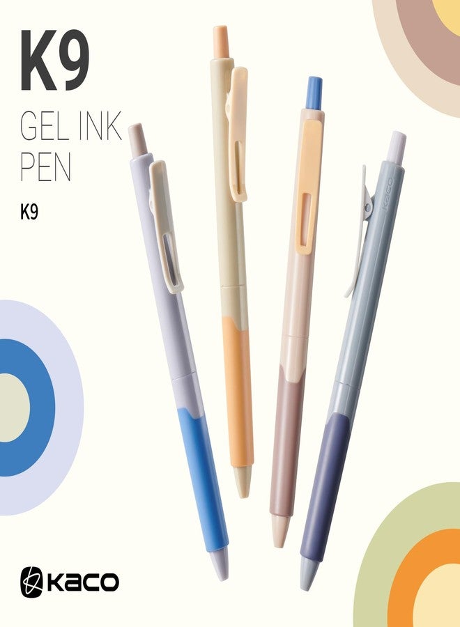 Kaco K9 Gel Pens 0.5mm Fine Point 4 Pieces Black Ink Garden Party Style Office School Supplies Stationery Quick Drying Aesthetic Pens - Image 2