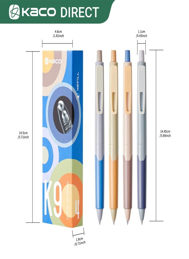 Kaco K9 Gel Pens 0.5mm Fine Point 4 Pieces Black Ink Garden Party Style Office School Supplies Stationery Quick Drying Aesthetic Pens - Image 3