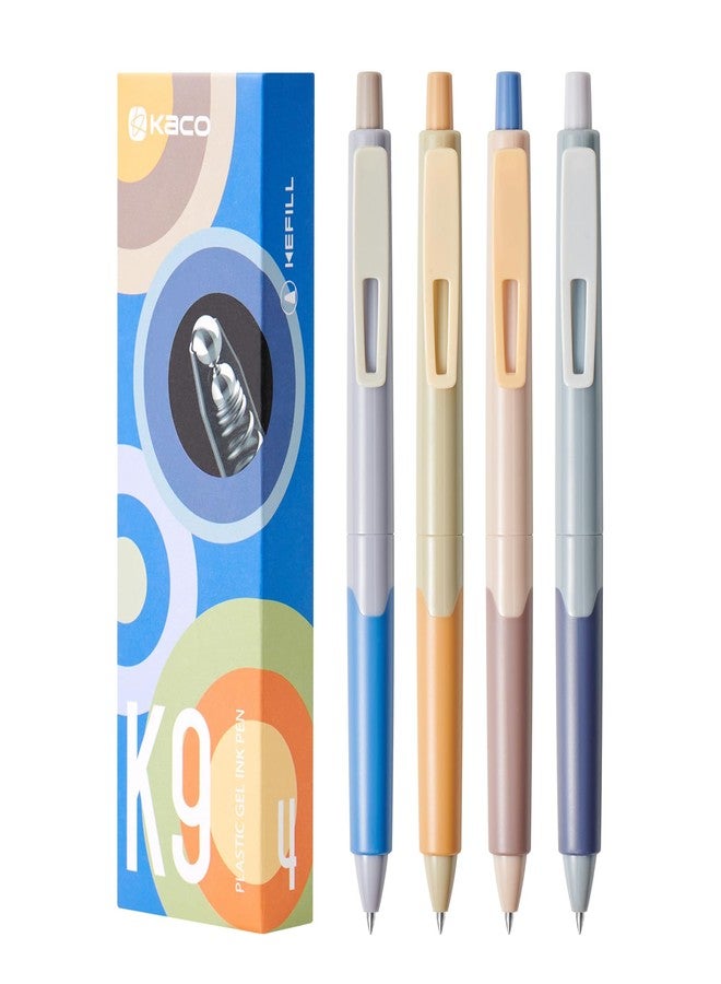 Kaco K9 Gel Pens 0.5mm Fine Point 4 Pieces Black Ink Garden Party Style Office School Supplies Stationery Quick Drying Aesthetic Pens - Image 1