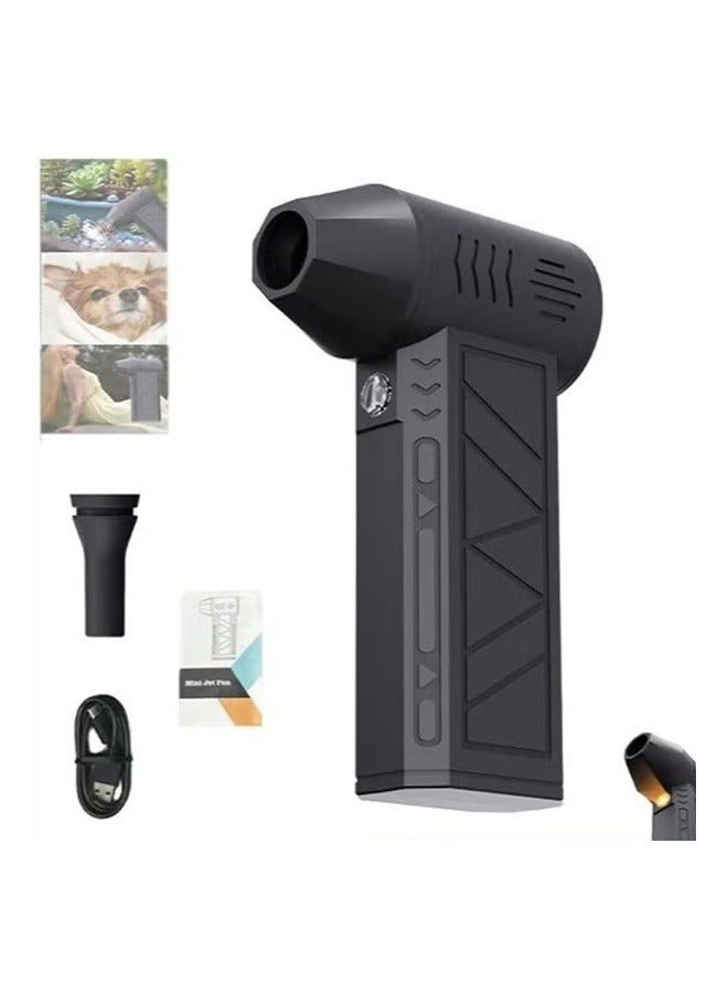 Arabest Cordless Handheld Powerful Blower, Electronic Air Blower, Cordless Leaf Blower, Air Blower Jet Fan LED Turbo Blower Turbo Violent Brushless Fan Outdoor Portable Mini Handheld Dryer - Image 1