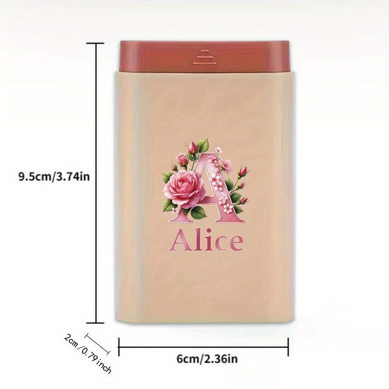 Personalized Pill Organizer With Custom Name Travel Medicine Case Style D - Image 2