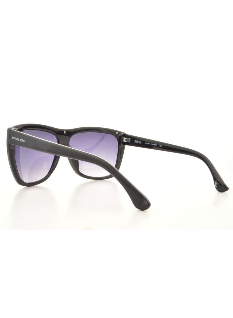 مايكل كورس نظارة شمسية مربعة كاملة الحواف للنساء - M2884S 001 - مقاس العدسة: 59 ملم - أسود - Image 3