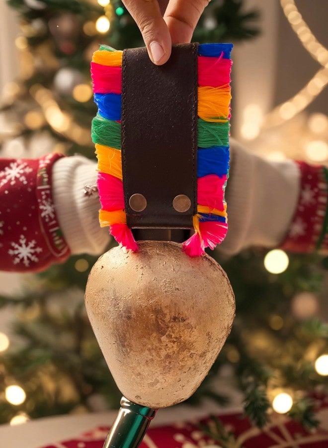 ALADEAN Giant Harmony Cow Bells Vintage Handmade Rustic Swiss Cowbell Lucky Christmas Huge Country Style Hanging Bells Shabby Chic (#1 Rustic Cowbell) - Image 4