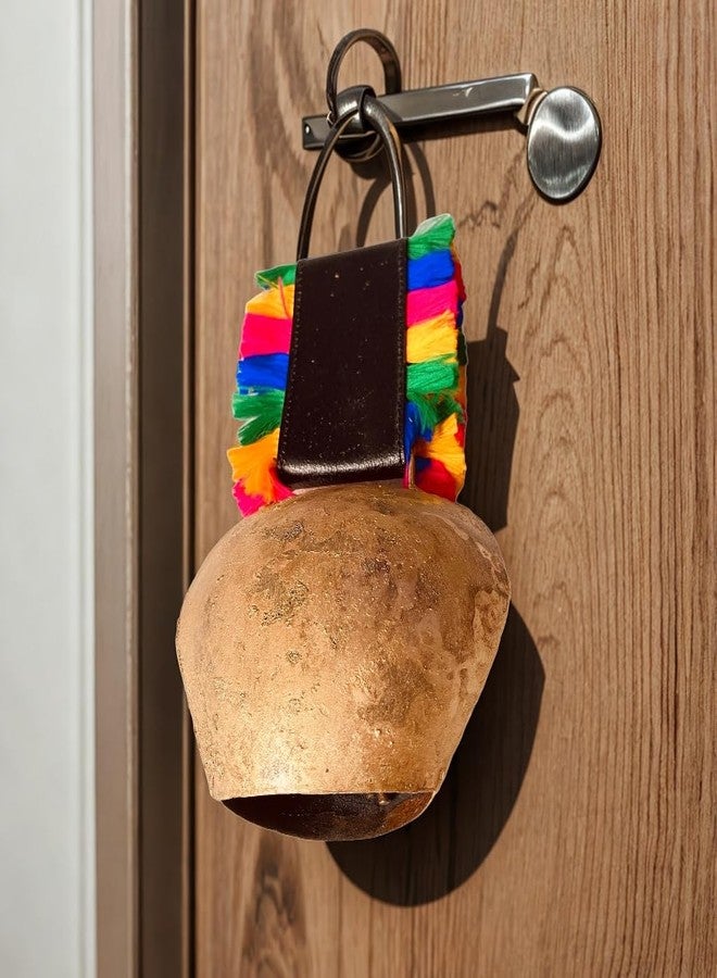 ALADEAN Giant Harmony Cow Bells Vintage Handmade Rustic Swiss Cowbell Lucky Christmas Huge Country Style Hanging Bells Shabby Chic (#1 Rustic Cowbell) - Image 5