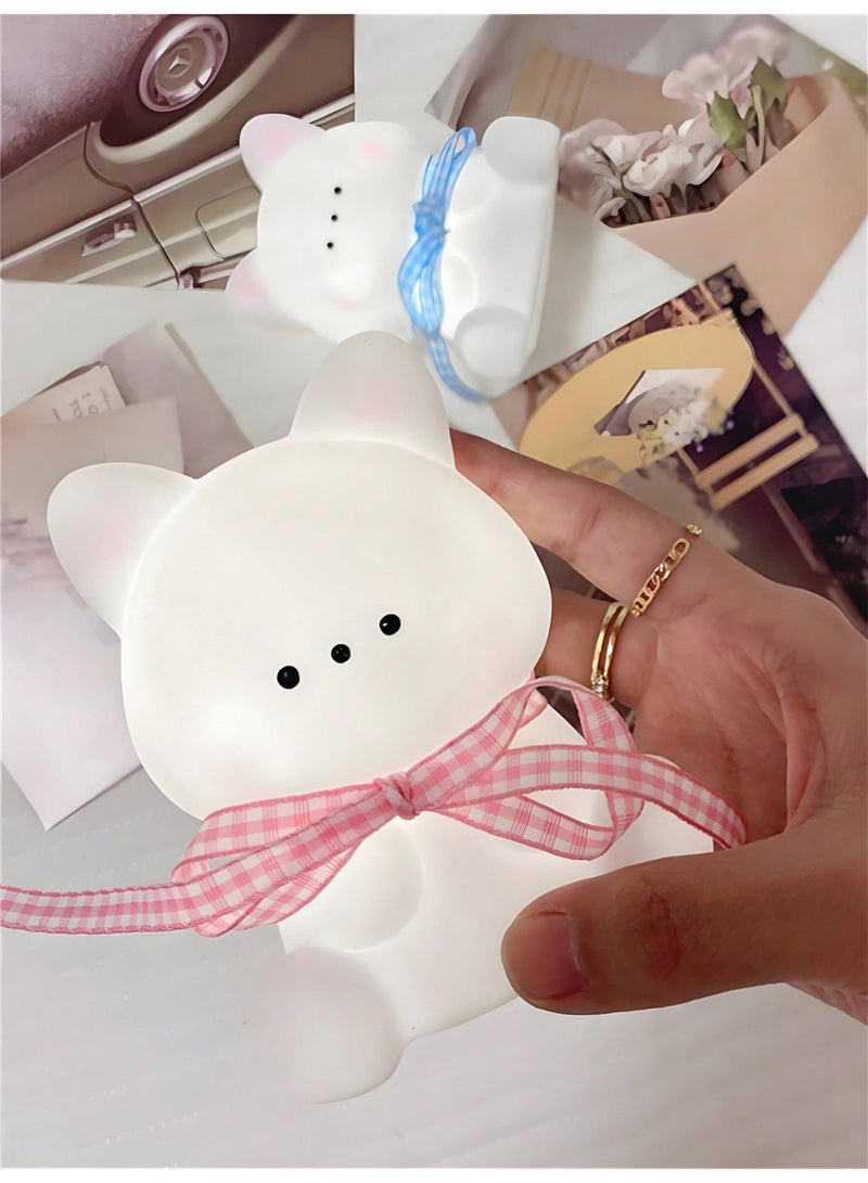 ميأميأ قطعتان من مصابيح ليلية على شكل قطة لتزيين المكتب، مصباح ليلي لغرفة النوم والسرير، هدايا للعطلات وعيد الحب للأولاد والبنات، ديكور جو - Image 2