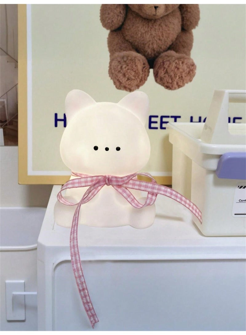 ميأميأ قطعتان من مصابيح ليلية على شكل قطة لتزيين المكتب، مصباح ليلي لغرفة النوم والسرير، هدايا للعطلات وعيد الحب للأولاد والبنات، ديكور جو - Image 5