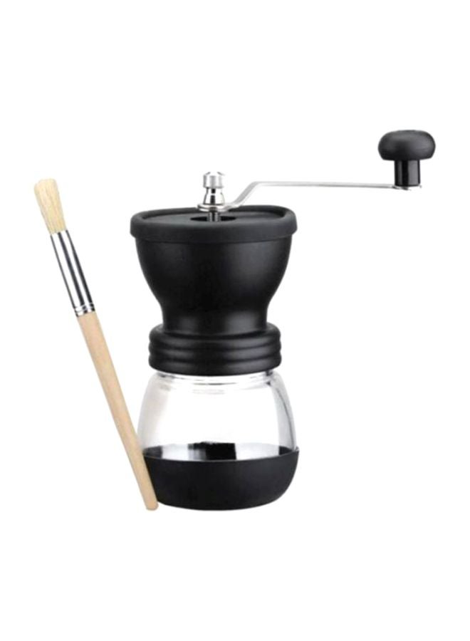 Black/Clear Manual Coffee Grinder 0.5Liters with Storage Jar - Image 1