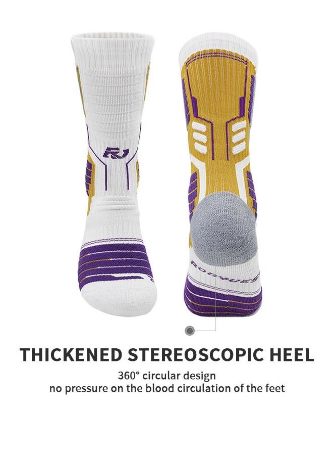 GROIC Elite Basketball Socks, Athletic Socks with 3D Ankle Protection, Football & Running Socks, Compression Cushion Sport Socks Unisex  - Image 2