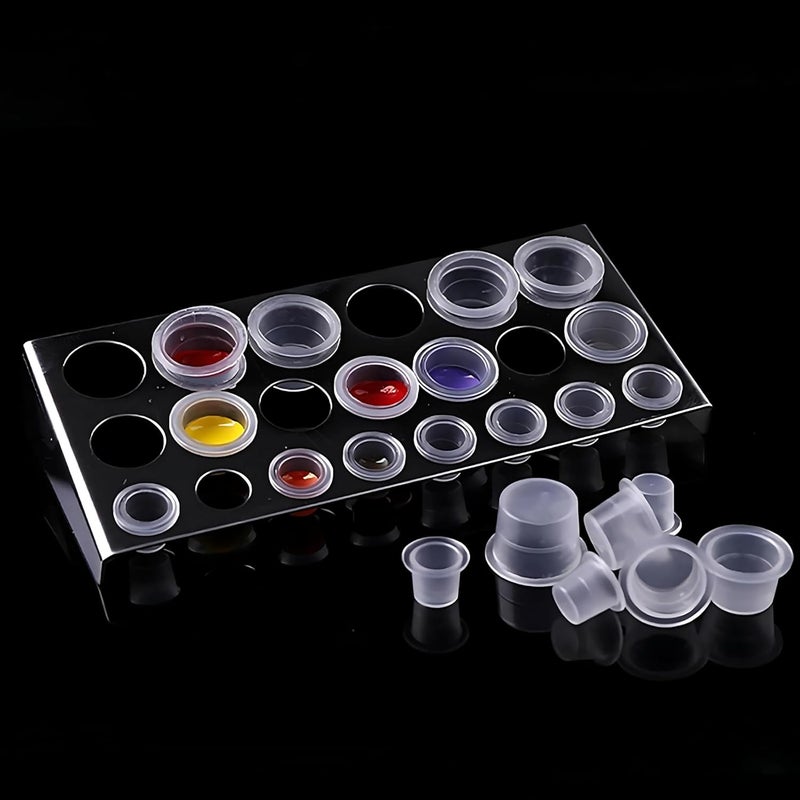 Globelle Tattoo Ink Cups White Tattoo Pigment Ink Holders for Professional Artists Sturdy Disposable Tattoo Ink Cups for Easy Pigment Access Perfect for Tattoo Ink Mixing and Holding1000Pcs LARGE - Image 2