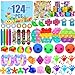 Huastyle 124 Pack Fidget Toys for Kids Stress Relief Sensory Toy with Autism Autistic Treasure Box Toys for Classroom Prizes for Kids Party Favors Pinata Stuffers Stocking Stuffers - Image 2