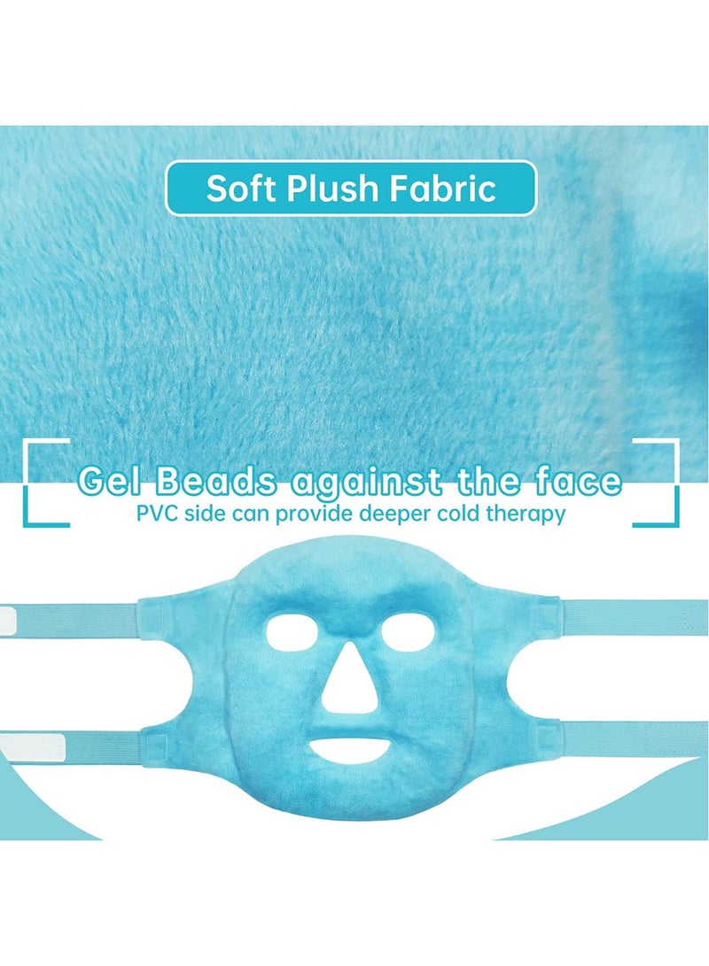 إسكدنيا قناع العين للوجه البارد، خرز جل مضغوط ساخن وبارد، قابل لإعادة الاستخدام، مع ظهر قطيفة ناعم، يقلل من انتفاخ الوجه، والصداع، ومنتجعات الوجه، وتخفيف التوتر - Image 5