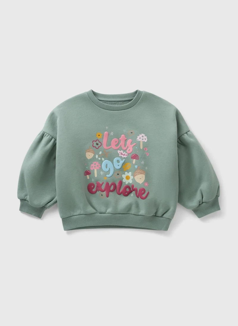 Matalan Girls Green Explore Sweatshirt