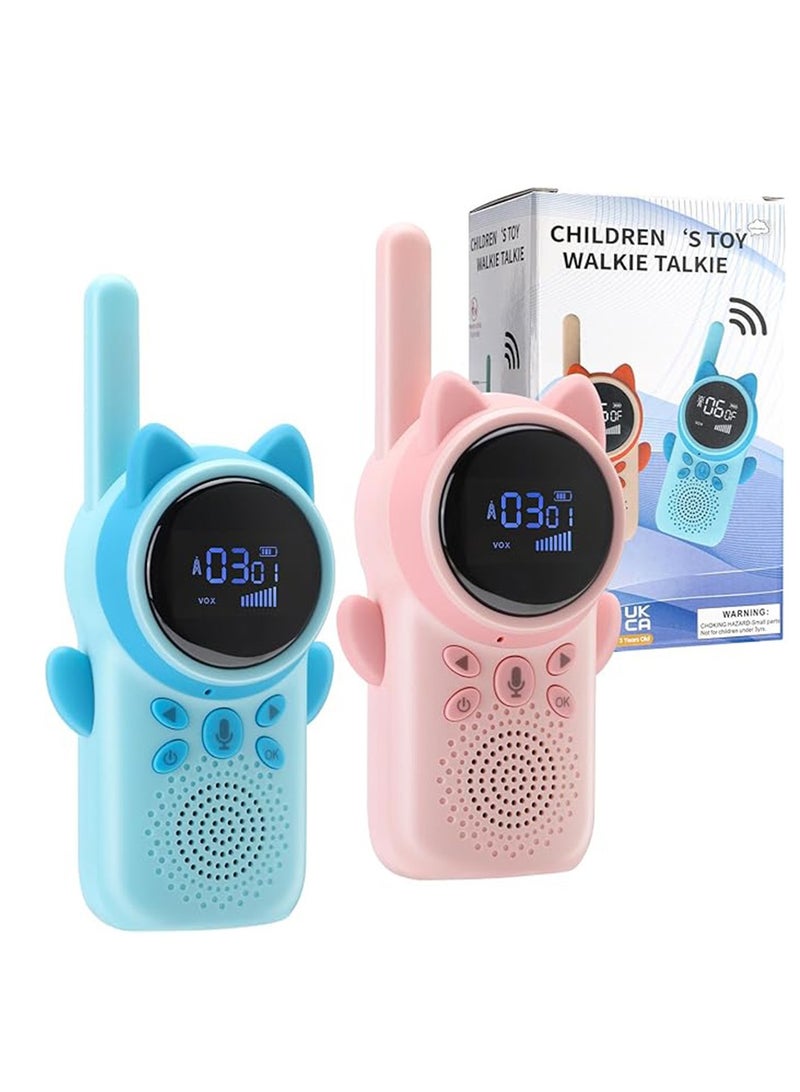 BlueFire Rechargeable Kids Walky Talky, 2 Pack Toys for 3-12 Year Old Boys Girls,  with Flashlight & LCD Display, Outdoor Adventure Camping Hiking Toy Gift - Image 4