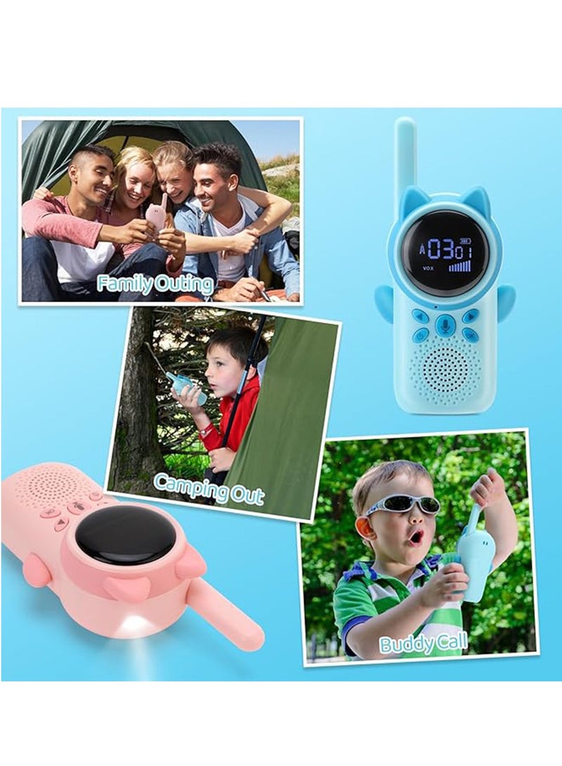 BlueFire Rechargeable Kids Walky Talky, 2 Pack Toys for 3-12 Year Old Boys Girls,  with Flashlight & LCD Display, Outdoor Adventure Camping Hiking Toy Gift - Image 5