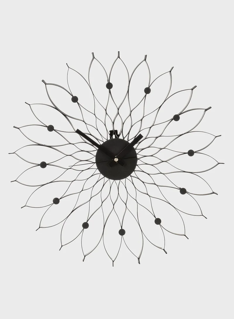 Premier Styro Black Metal Wall Clock