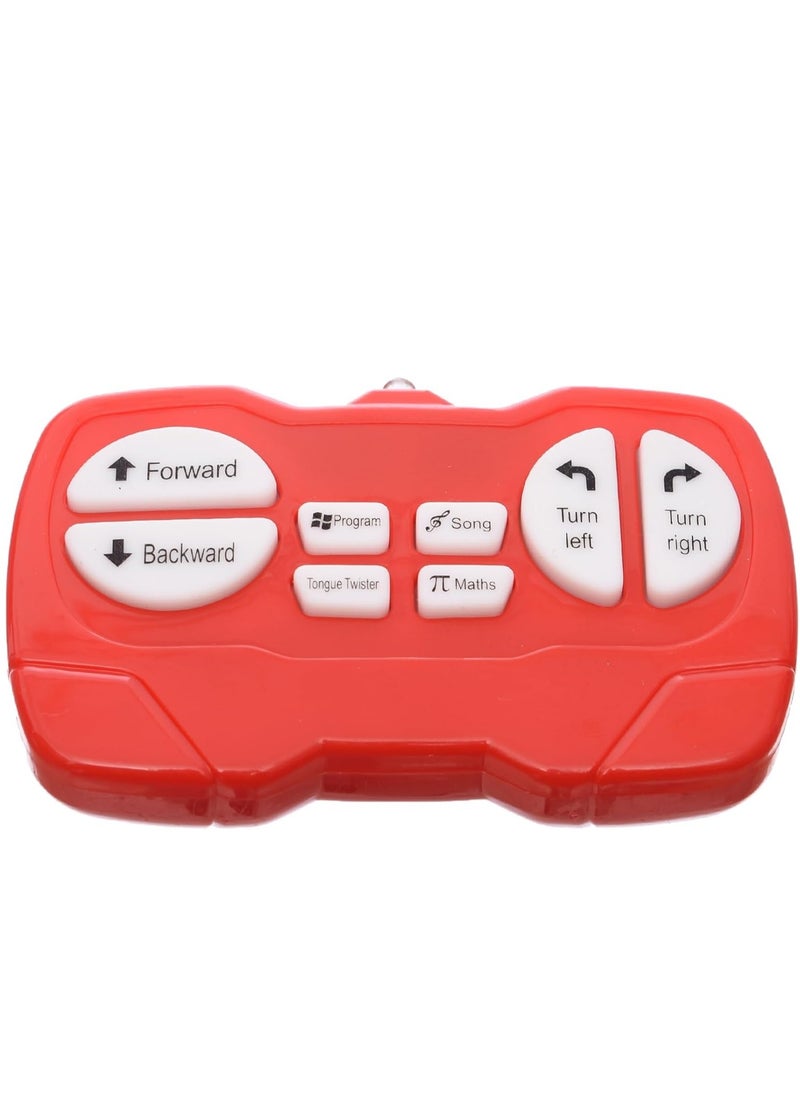 Smart, programmable mini robot toy for kids with remote control, red  - Image 3