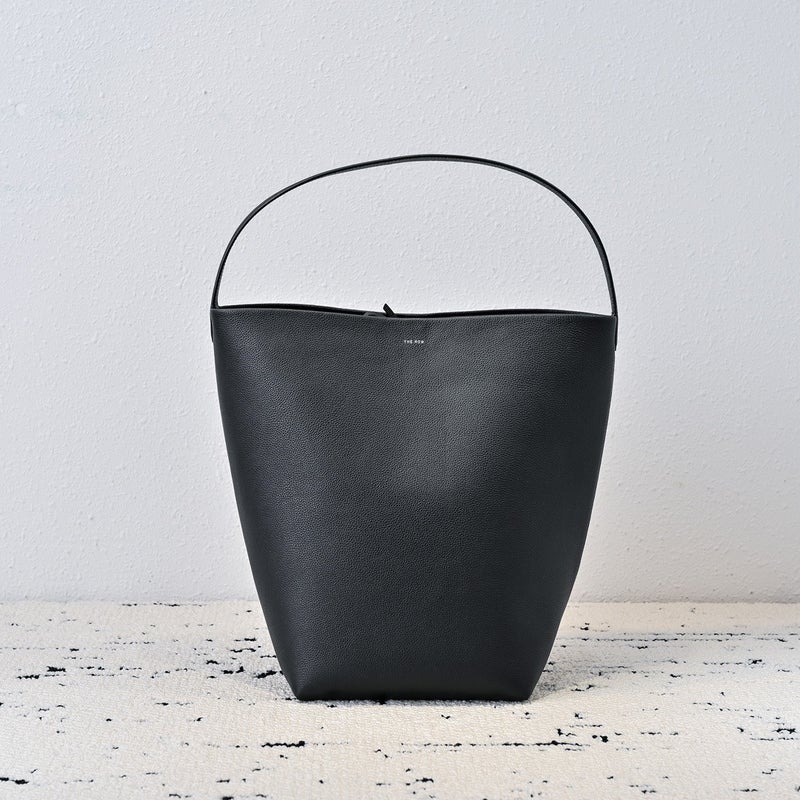 Row Bag Genuine Leather Single-Shoulder Portable Large-Capacity High-End Niche Litchi-Grain Cowhide Commuter Bucket Bag For Women - Image 4
