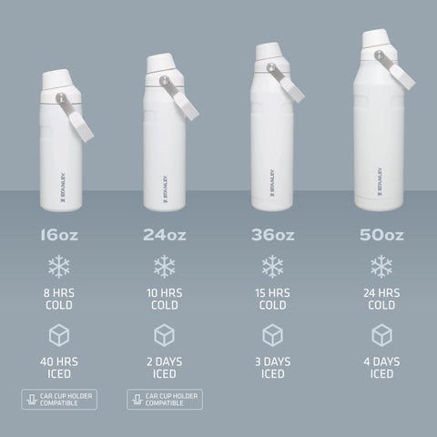 Stanley IceFlow Fast Flow Water Bottle 24 Oz - Angled Spout, Lightweight & Leakproof, Stainless Steel, BPA-Free (Mist Color)
