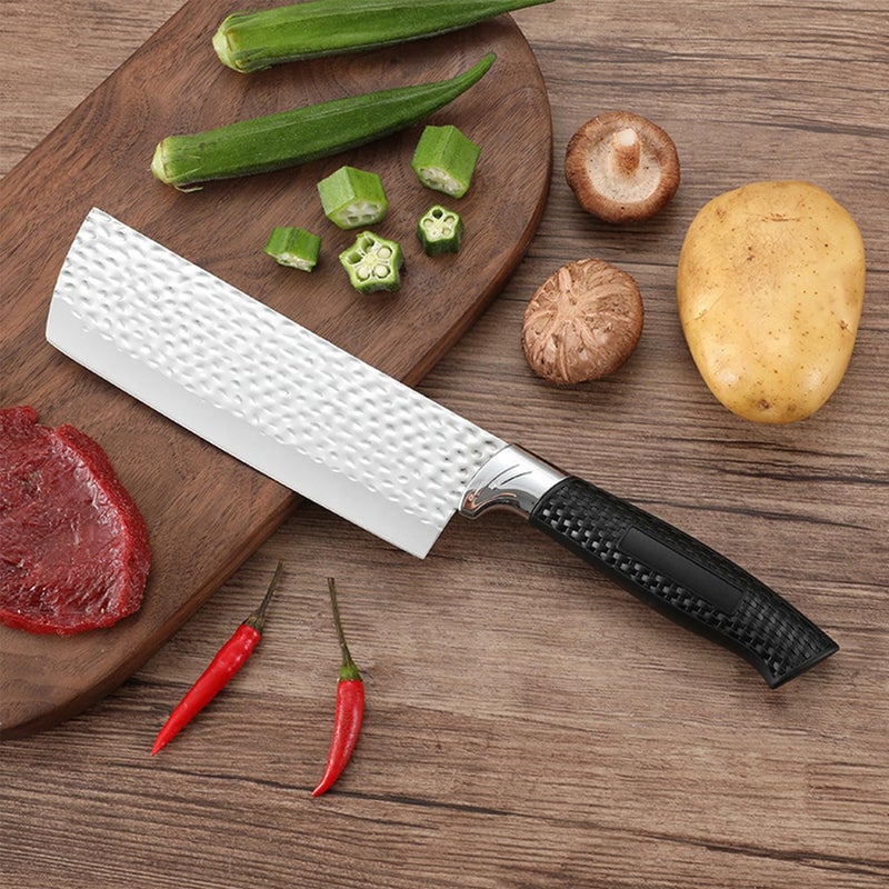 Potency Chef Knife Professional 15cm Sharp Knife High Stainless Steel Japanese Knife with ABS Handle Kitchen Knife Nakiri Knife for HomeRestaurant FNakiri Knife 1PCS - Image 1