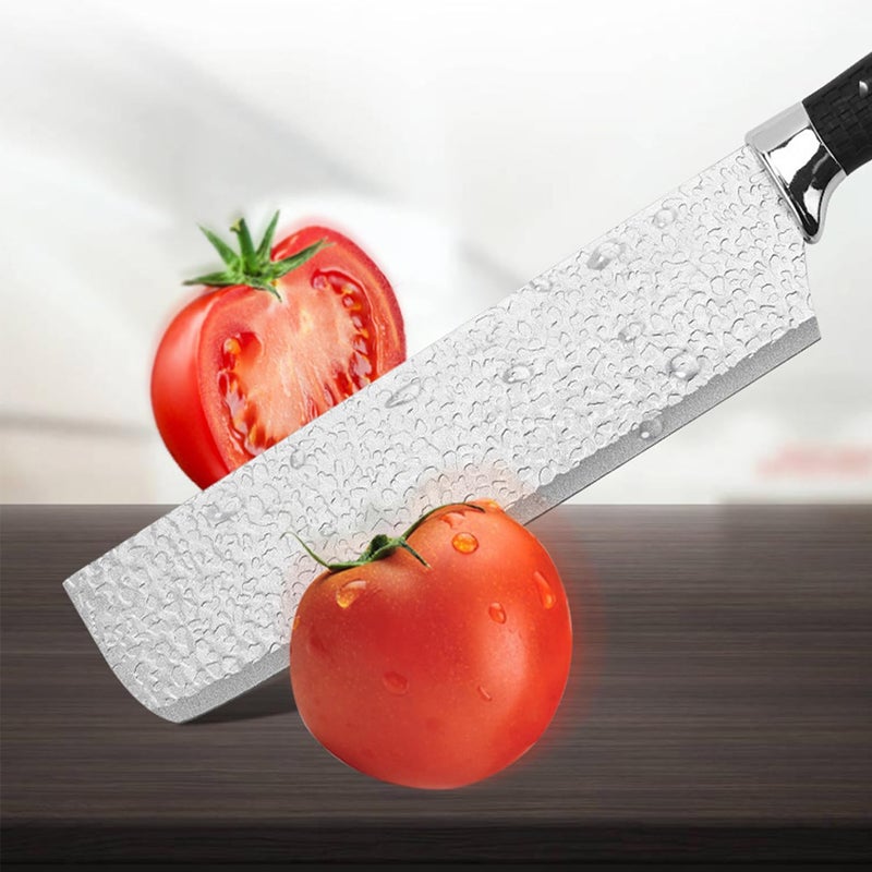 Potency Chef Knife Professional 15cm Sharp Knife High Stainless Steel Japanese Knife with ABS Handle Kitchen Knife Nakiri Knife for HomeRestaurant FNakiri Knife 1PCS - Image 2