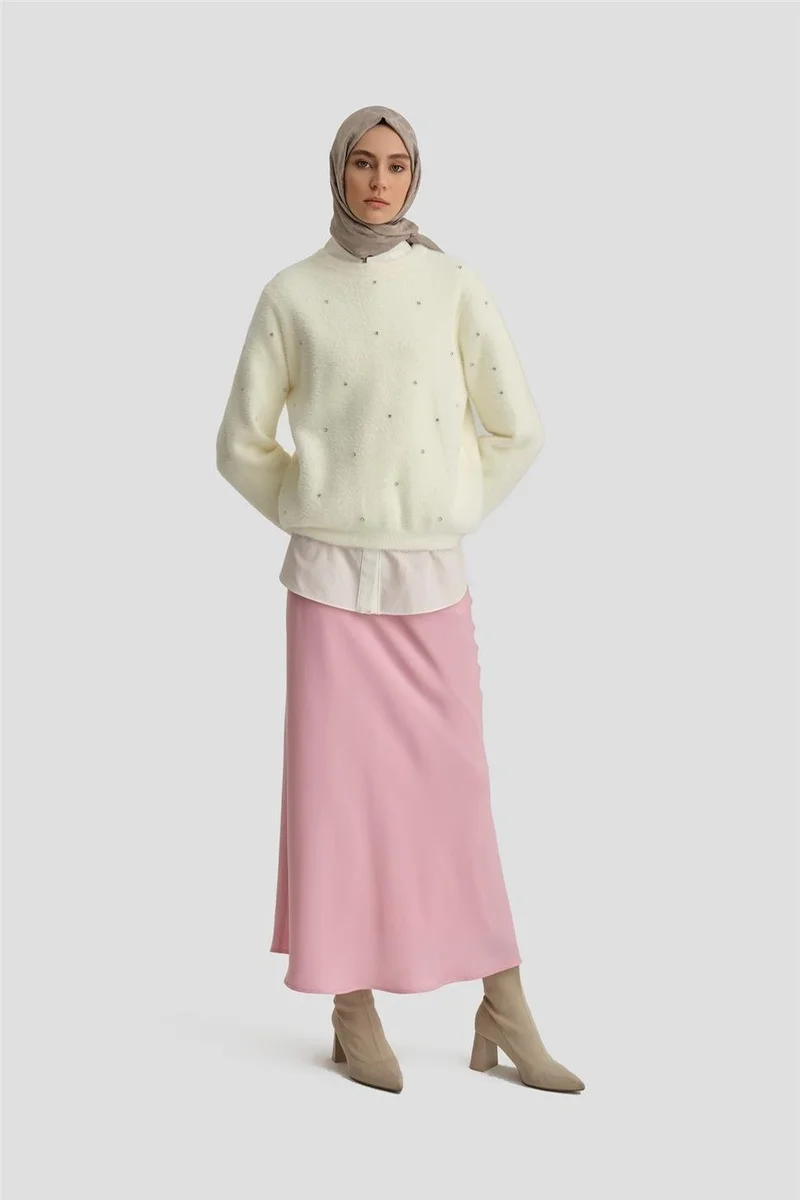 ARMINE Flared Satin Skirt 24K1714 Pink