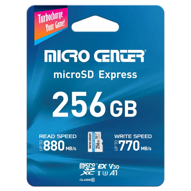 Micro Center بطاقة microSDXC بسعة 256 جيجابايت من Micro Center UHS-I U3 V30 A1، بطاقة ذاكرة MicroSD Express، تصل سرعة القراءة إلى 880 ميجابايت/ثانية وسرعة الكتابة تصل إلى 770 ميجابايت/ثانية - Image 2
