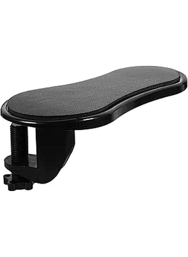 Ergonomic Rotatable Wrist Pad Keyboard Arm Rest Black Leather Sponge Surface - Image 1