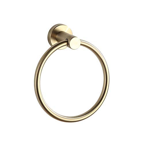 BGL BGL Towel Ring Brushed Gold Stainless Steel 304 Towel Ring Wall Mount Bathroom Towel Holder Round Towel Hanger 