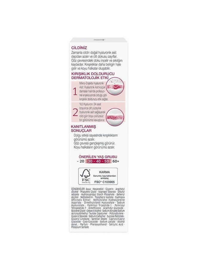 Diadermine - Genuine German Diadermine Lift + Super Filler deep-acting Hyaluron Eye Cream 0.5oz. / 15ml - Image 1