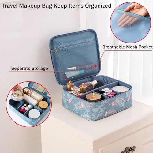 Niwlix Travel Makeup Pouch Bag Cosmetic Organizer Bag Travel Pouch Cosmetic Bag Pouches for Women Toiletry Bag Makeup Bag for Women Travel Kit Makeup Pouch (Grey) - Image 3