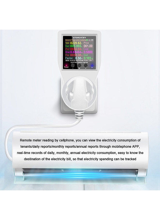 Generic - Tuya Wifi Intelligent Power Socket Electricity Power Monitor  Multi-energy  Monitoring Meter 2.4 inch Color Screen Mobilephone APP Remote Controlling Device - Image 1