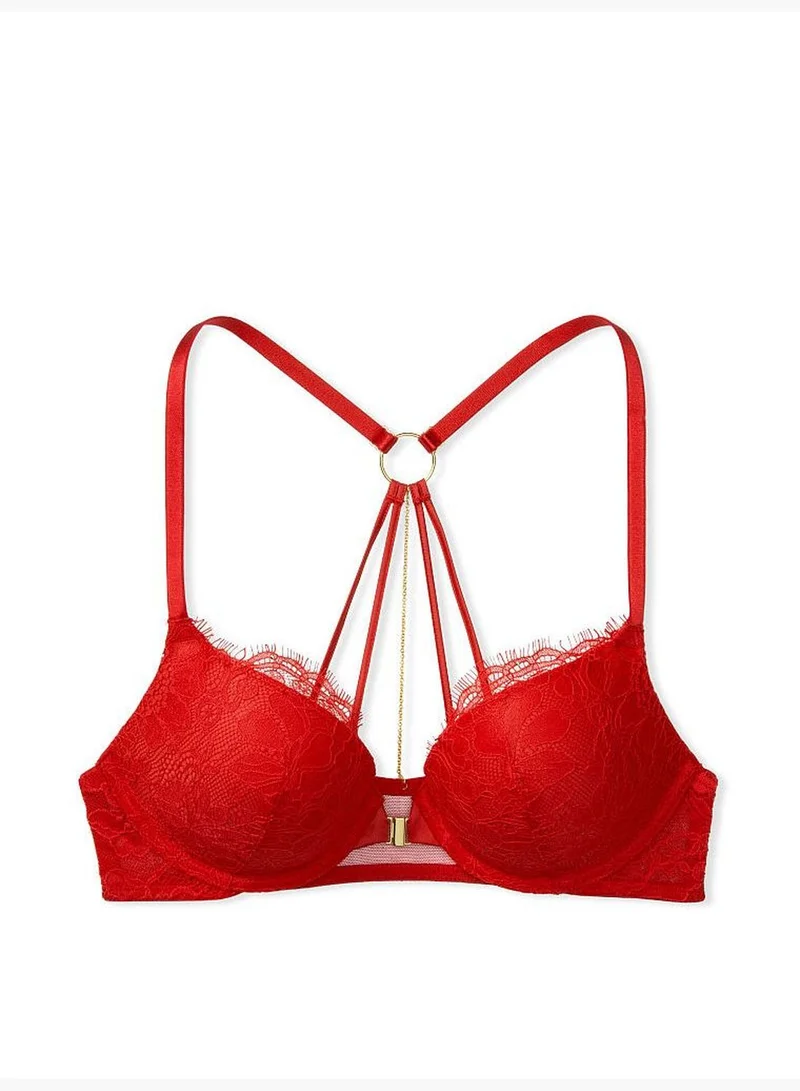 Victoria's Secret Lace Ring Hardware Front Close Push Up Bra