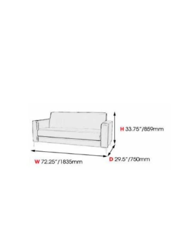 جالاكسي ديزاين أريكة بثلاثة مقاعد من تصميم جالاكسي، باللون الأسود، الموديل: MONACO-S3-B - Image 2