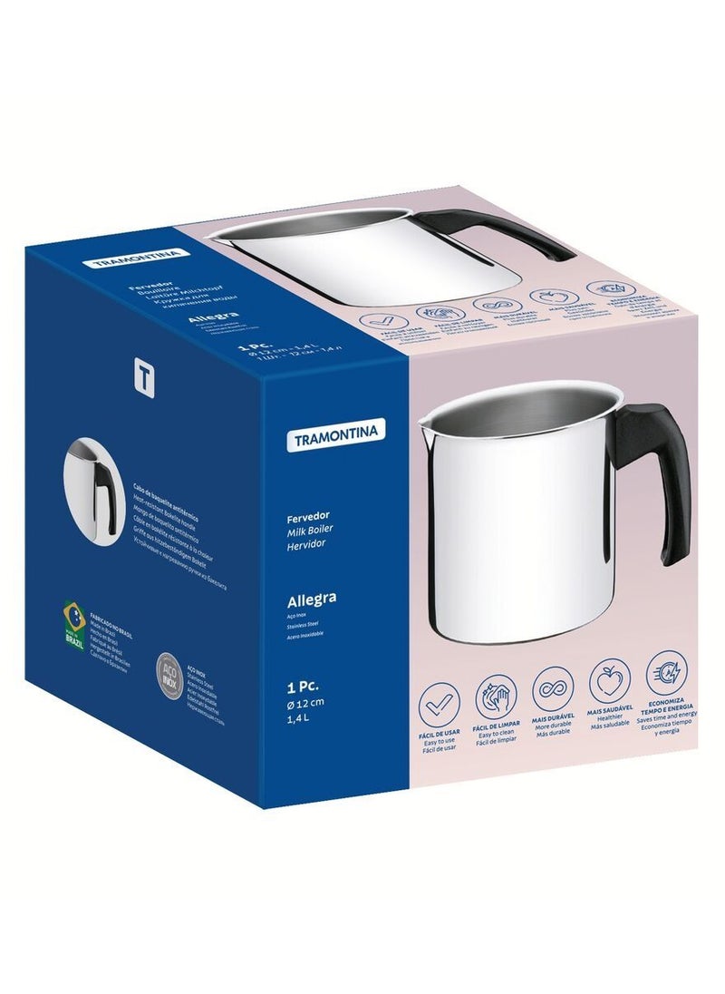 TRAMONTINA Since 1911,Made in Brazil- Allegra 12cm 1.4L Stainless Steel Multipurpose Boiler with Bakelite Handle  - Image 2