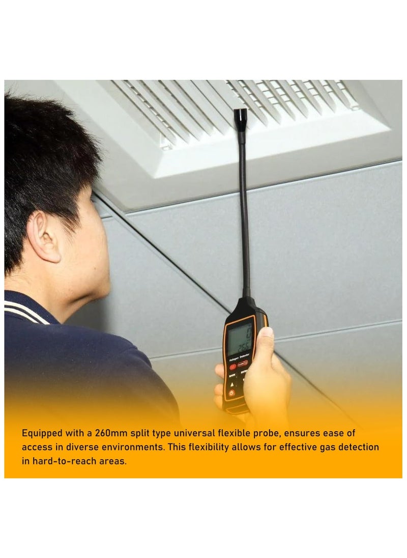 SYOSI - Refrigerant Leak Detector – Advanced HVAC/Auto & Halogen Sniffer with LCD Display, High Accurately Detects R22, R32, R134A, Ideal for Professional & Home Use, Fast Response with Audio Alarm - Black - Image 1