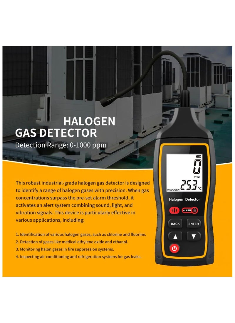 SYOSI - Refrigerant Leak Detector – Advanced HVAC/Auto & Halogen Sniffer with LCD Display, High Accurately Detects R22, R32, R134A, Ideal for Professional & Home Use, Fast Response with Audio Alarm - Black - Image 1