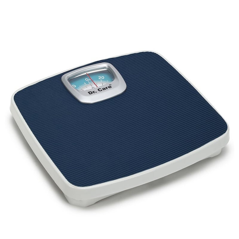 Dr. Care ميزان وزن ميكانيكي لجسم الإنسان بسعة قصوى 130 كجم، لون: أزرق - Image 1